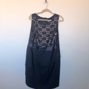 Connected Apparel 18W Navy Coctail Dress